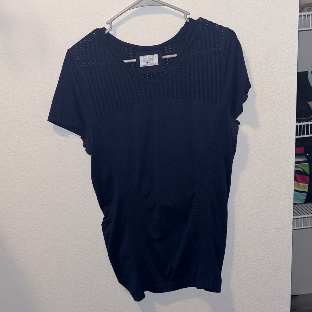 Athleta Dark Blue Short Sleeve Tee